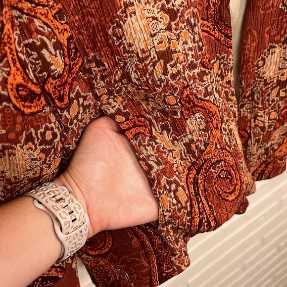 Zara Moroccan Inspired Paisley Printed Quilted Kimono , Women’s Size Medium - Picture 7 of 7